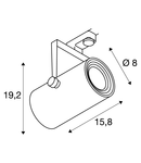 Iluminat decorativ pe sina, Senile EURO SPOT TRACK, la fata locului negru pentru 240V track 3 circuite, LED-uri, 3000K, rotund, negru, H / Ø 19,2 / 8 cm, 36 °, inclusiv. adaptor 3 circuite si sofer,