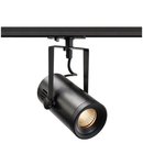 Iluminat decorativ pe sina, Traseele EURO SPOT TRACK, negru negru, 3000K, 36 °, inclusiv. 1 adaptor circuit,