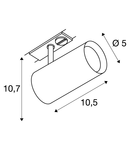 Iluminat decorativ pe sina, Traseele NOBLO la fata locului, gri argintiu-gri, 2700K, 36 °, inclusiv. 1 adaptor circuit,