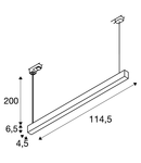 Iluminat decorativ pe sina, Melodii SIGHT TRACK, gri-argintiu gri, 3000K, 40W, inclusiv. adaptor 3 circuite,