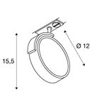 Iluminat decorativ pe sina, Kalu TRACK Senile GU10, la fata locului negru pentru 240V pista 1 faza, QPAR111, negru mat, inclusiv. adaptor 1 faza,