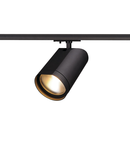 Iluminat decorativ pe sina, Melodii Bilas TRACK, la fata locului negru pentru 240V piesa 1 circuit, LED-uri, 2700K, rotund, negru mat, 60 °, 16W, inclusiv. 1 adaptor circuit,