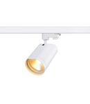 Iluminat decorativ pe sina, Melodii Bilas TRACK, pata alba pentru 240V track 3 circuite, LED-uri, 2700K, rotund, alb mat, 60 °, 16 W, incl. adaptor 3 circuite,