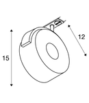 Iluminat decorativ pe sina, Melodii Kalu TRACK, la fata locului gri pentru 240V piesa 1-faza, LED-uri, 3000K, gri-argintiu, inclusiv. adaptor 1 faza,