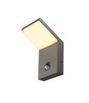 Corp iluminat de perete, aplica, ORDI lumina de perete exterior, cu LED-uri, 3000K, antracit, cu senzor,