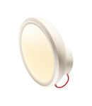 Corp iluminat de perete, aplica, I-RING lumina de perete, cu LED-uri, 3000K, rotund, cablu alb, rosu textile, 14W,