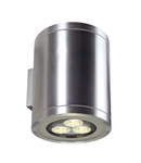 Corp iluminat de perete, aplica, ROX lumina de perete exterior, TCR-EST, IP44, rotund, aluminiu periat, sus / jos, max. 18W,