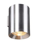 Corp iluminat de perete, aplica, ROX lumina de perete, QPAR111, rotund, sus / jos, aluminiu natural, max. 100 W,