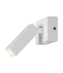 Corp iluminat de perete, aplica, STIX perete lumina, LED-uri, 3000K, alb, 60 °, cu balama,