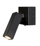 Corp iluminat de perete, aplica, STIX perete lumina, LED-uri, 3000K, negru, 60 °, cu balama, 3W,