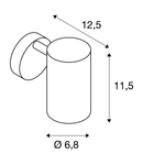 Corp iluminat de perete, aplica, lumini ENOLA B perete GU10, lumina de perete gri, QPAR51, cu comutator, gri-argintiu / negru, max. 50W,