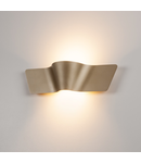 Corp iluminat de perete, aplica, WAVE 45 de perete lumini, lumina de perete de aur, cu LED-uri, 3000K, alama, 2x9W,