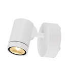 Corp iluminat de perete, aplica, lumini Helia perete, alb lumina de perete in aer liber, cu un singur cap, LED-uri, 3000K, IP55, alb, inclinabila, 8W,