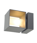 Corp iluminat de perete, aplica, se aprind luminile SQUARE Wall G9, gri