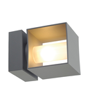 Corp iluminat de perete, aplica, se aprind luminile SQUARE Wall G9, gri