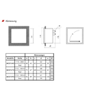 Ampermetru f. scala 48*48mm pt. trafo de curent X/5A