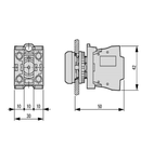 Bloc contacte 1ND+1NI, cu cleme elastice