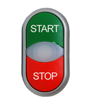 Buton comanda dublu rosu+verde "START-STOP"