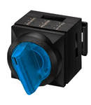 Buton selector 2 poz. 50°albastru si ind luminos,cu revenire