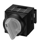 Buton selector 2 poz. 50°transp, cu ind luminos, cu revenire