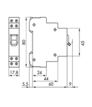 Comutator alternativ modular 1-0-2, 1p, 16A