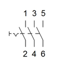 Comutator modular 0-1, 3NO, 16A