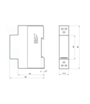 Contactor modular (1UH) 20A, 1 ND, 1 NC/24Vca seria AMPARO