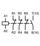 Contactor modular (2UH) 25A 1ND+3NI, 230Vca&cc