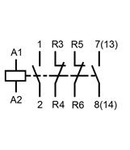 Contactor modular (2UH) 25A, 2ND+2NI, 24Vca&cc