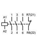 Contactor modular (2UH) 25A, 3ND+1NI, 230Vca&cc