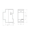 Contactor modular (2UH) 25A, 3ND+1NI, 230Vca, seria AMPARO