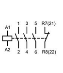 Contactor modular (2UH) 25A, 3ND+1NI, 24Vca&cc