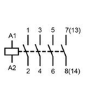 Contactor modular (2UH) 25A, 4ND, 230Vca&cc