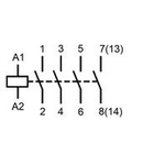 Contactor modular (2UH) 25A, 4ND, 24Vca&cc