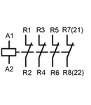 Contactor modular (2UH) 25A, 4NI, 230Vca&cc