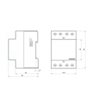 Contactor modular (3UH) 40 A, 2ND+2NI/230 Vca, seria AMPARO