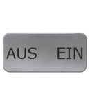 Eticheta 17,5x28mm, aluminiu, snap-in, "AUS EIN"