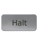 Eticheta 17,5x28mm, aluminiu, snap-in, "HALT"