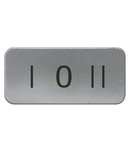 Eticheta 17,5x28mm, aluminiu, snap-in, "I 0 II "