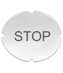 Eticheta 28mm dia, transparent, "STOP"
