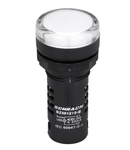 Lampa de semnalizare cu LED, monobloc, 230V-AC/DC, alb