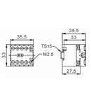 Micro contactor auxiliar 2ND+2NI, 3A, 24V c.c.