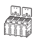 Punte scurtcircuitoare 4/2poli pt.MC3 + masca