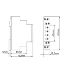 Releu cu semnal de ceas, 1CC, Ualim=12-240VAC/VDC, 8A