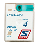 Releu miniatura RS, 4CC, 6A, Ub=24VDC, 14 pini