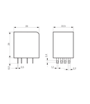 Releu PT 110 VDC, 4CC, 6A, cu LED si dioda de protectie