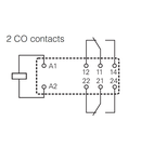 Releu RT 8A 24VAC 2C comutator 5.0mm