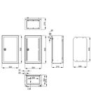 Cofret metal o usa IP65 500x300x210 mm