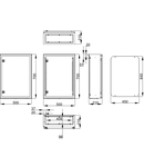 Cofret metal o usa IP65 700x500x210 mm