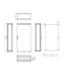 Dulap inseriabil 1 usa IP55 H=2000 L=1000 A=400 mm